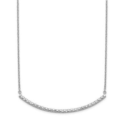 Curved Bar Necklace 14k White Gold Diamond PM3732-050-WA, MPN: PM3732-050-WA, 883957207735