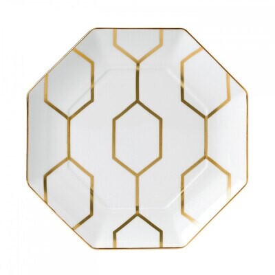 Wedgwood Arris Accent Plate Octagonal 9.1 Inch White, MPN: 40007545, 701587194846