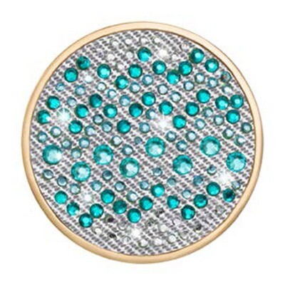 Nikki Lissoni Sense of Glamour Turquoise Gold-Plated 33mm Coin C1341GM, MPN: C1341GM, 8718627468586