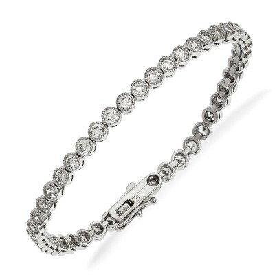 CZ Bracelet Sterling Silver Rhodium-plated QG4183-7, MPN: QG4183-7, 883957935256