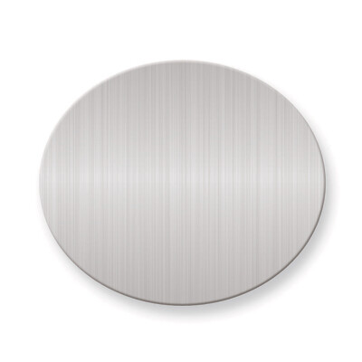 1 1/2 x 1 3/4 Oval Satin Aluminum Plates-Sets of 6  GM3718-SA, MPN: GM3718-SA,