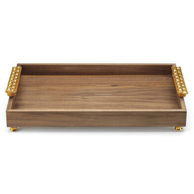 Michael Wainwright Truro Gold Wood Rectangular Tray, MPN: 864109, 878686018943ÿ