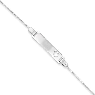 Baby ID with Cut-out Heart Bracelet Sterling Silver QID53-6, MPN: QID53-6, 191101277245