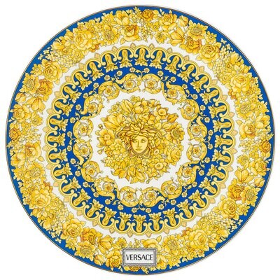 Versace Medusa Rhapsody Blue Service Plate 13 Inch, MPN: 19335-403672-10263, 790955110342