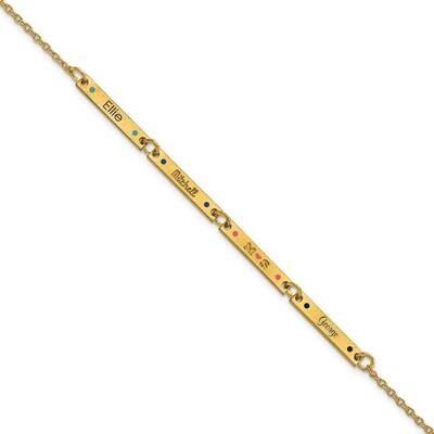 4 Station with Epoxy Bracelet 7 Inch 14k Gold Brushed XNA1182/4Y, MPN: XNA1182/4Y,