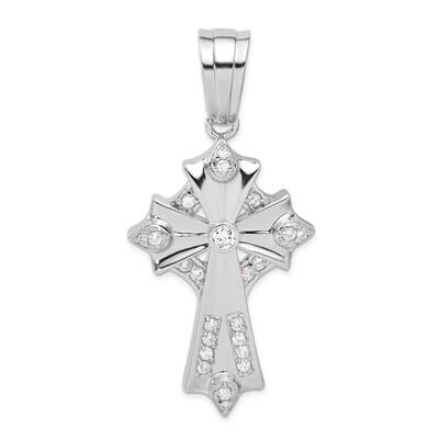 CZ Cross Pendant Sterling Silver QC4353, MPN: QC4353,