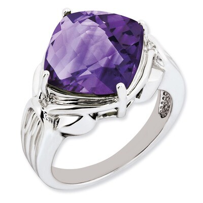 Amethyst Ring Sterling Silver QR2945AM, MPN: QR2945AM, 886774197395