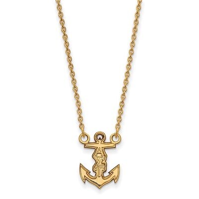 Alpha Sigma Tau Extra Small Pendant with 18 Inch Chain Gold-plated Silver GP039ALS-18, MPN: GP039AL…