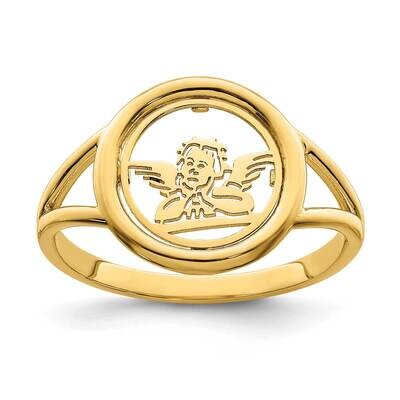 Raphael Angel In Circle Ring 14k Gold Polished R950, MPN: R950, 196904041956