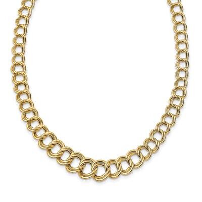 Leslie&#39;s Graduated Double Link Necklace 14k Gold Polished HB-LF1456-18, MPN: LF1456-18, 191101480928