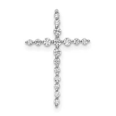 Si1/Si2, G H I, Cross Chain Slide Pendant 14k White Gold Lab Grown Diamond PM9139-016-WLG, MPN: PM9…