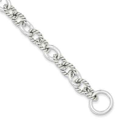 7.75 Inch Fancy Link Toggle Bracelet Sterling Silver Polished QH147-7.75, MPN: QH147-7.75, 88395753…