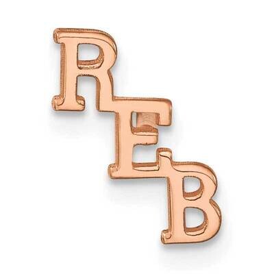 Polished Cut Out Tie Tac Sterling Silver Rose-plated XNA1269RP, MPN: XNA1269RP, 191101782916