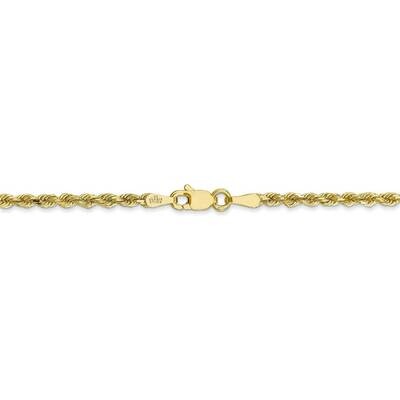 28 Inch 2.25mm Diamond-cut Rope Chain 10k Yellow Gold 10K018-28, MPN: 10K018-28, 886774078915