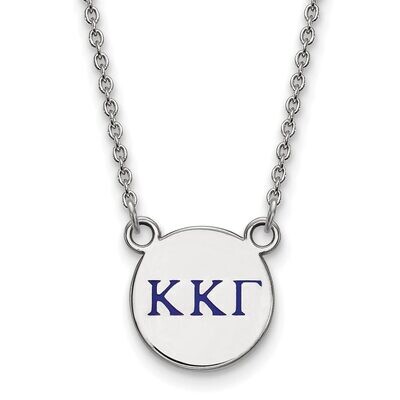Kappa Kappa Gamma Extra Small Enameled Pendant with 18 Inch Chain Sterling Silver SS027KKG-18, MPN:…