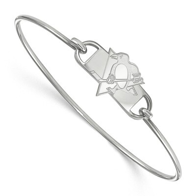 NHL Pittsburh Penguins Small Center Wire Bangle Sterling Silver SS019PEN-6, MPN: SS019PEN-6, 191101…