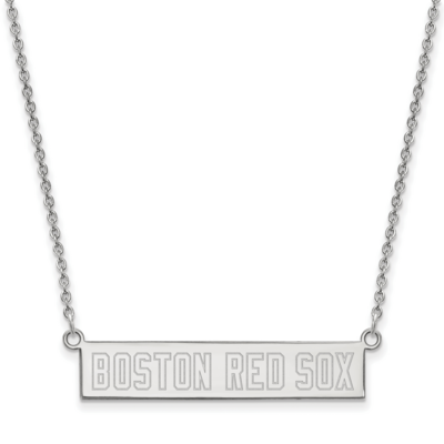 MLB Boston Red Sox Small Bar Necklac Sterling Silver Rhodium-plated SS061RSO-18, MPN: SS061RSO-18, …