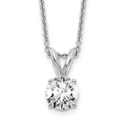 1/2Ct. Round Certified Lab Grown Diamond Vs/Si, D E F, Solitaire Pendant 14k White Gold PM4396-050C…