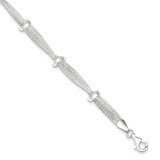 Mesh Fancy Bracelet Sterling Silver QG3299-7.5, MPN: QG3299-7.5, 191101296093