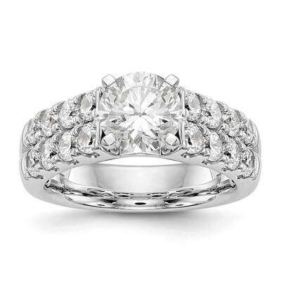 Diamond Si1/Si2, G H I, Peg Semi-Mount Engagement Ring 14k White Gold Lab Grown RM2935E-144-7WLG, M…