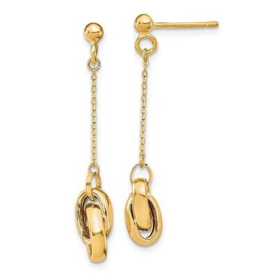 Leslie&#39;s Post Dangle Earrings 14k Gold Polished HB-LE1967, MPN: LE1967, 191101480942