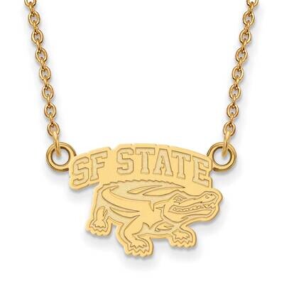 San Francisco State University Small Pendant with  Gold-plated Sterling Silver GP007SFU-18, MPN: GP…