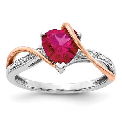 Diamond &amp; Ruby Ring 14k Two-tone Gold RM4337-RU-002-WRA, MPN: RM4337-RU-002-WRA, 883957312590