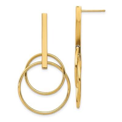 Leslie&#39;s Post Dangle Earrings 14k Gold Polished HB-LE1946, MPN: LE1946, 191101737510