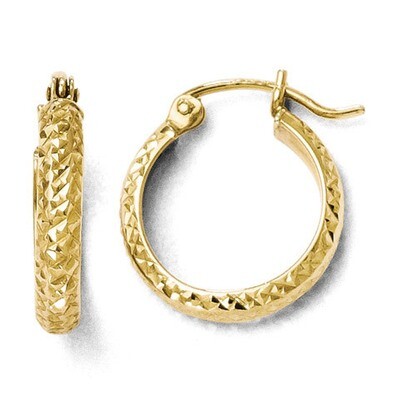 Leslie&#39;s Diamond-cut Hinged Hoop Earrings - 10k Gold HB-TA21, MPN: TA21, 886774569819