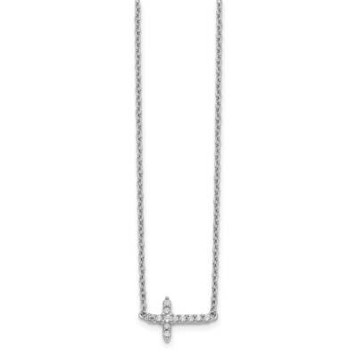 Cross 18 Inch Necklace 14k White Gold Diamond PM4692-010-WA, MPN: PM4692-010-WA, 883957670744