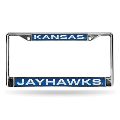 Collegiate U of Kansas Blue Laser Chrome Car License Plate Frame GC6989, MPN: GC6989, 94746403898