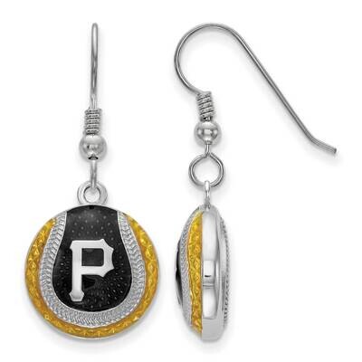 MLB Pittsburgh Pirates Domed Enameled Earrings Sterling Silver Rhodium-plated SS521PIR, MPN: SS521P…