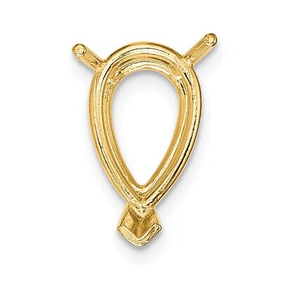 Pear 3-Prong V-End 2.5 x 1.5mm Setting 14k Yellow Gold YG239, MPN: YG239,