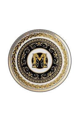 Versace Virtus Alphabet M Bread &amp; Butter Plate 6 2/3 Inch, MPN: 19335-403743-10217, 790955173699