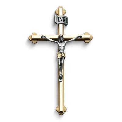 Two-tone Metal 8 inch Corpus Wall Cross GM24325, MPN: GM24325, 785525022415