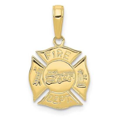 Fire Dept Shield Pendant 10k Gold 10K2841, MPN: 10K2841,