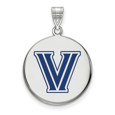 Villanova University Large Enamel Disc Pendant Sterling Silver SS026VIL, MPN: SS026VIL, 886774764740