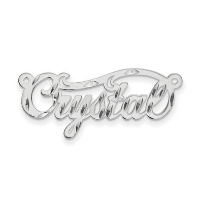 .013 Gauge White Gold Polished Diamond-cut Name Plate 14k Gold XNA165W, MPN: XNA165W, 883957971490