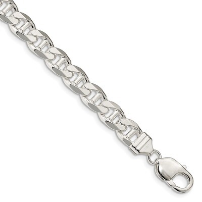9 Inch 8.9mm Flat Anchor Chain Sterling Silver QFAN250-9, MPN: QFAN250-9, 883957970356