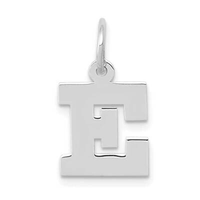 Block Initial E Charm 10k White Gold Small 10YC665E, MPN: 10YC665E,