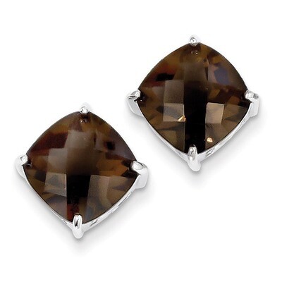 Smokey Quartz Earrings Sterling Silver QE9808SQ, MPN: QE9808SQ, 883957400525