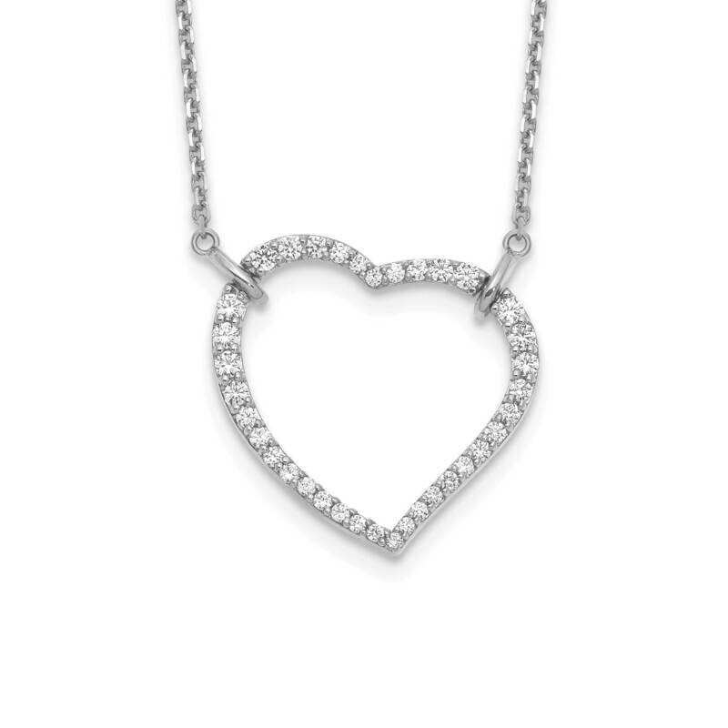 Diamond Vs/Si, D E F, Heart Pendant Necklace 14k White Gold True Origin Lab Grown PM1006-070-WLD-18…