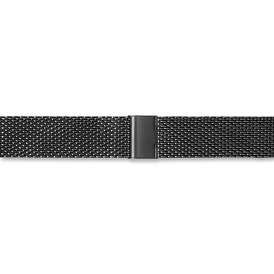 18mm PVD Black Stainless Mesh with Deployment Clasp Watch Band  BA418-18, MPN: BA418-18,