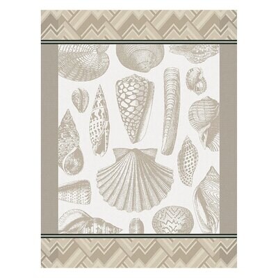 Le Jacquard Francais Coquillages Beige Tea Towel 24 x 31 Inch 27513 Set of 4, MPN: 27513, 366026927…