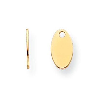 9.8 x 5.7mm Chain Tag Gold Filled GF3737, MPN: GF3737,