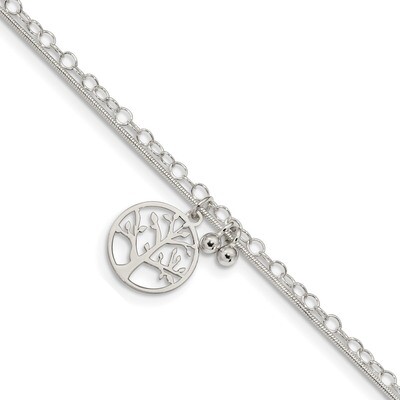 2-strand Tree Bracelet 7.5 Inch Sterling Silver Polished QG4235-7.5, MPN: QG4235-7.5, 886774117669