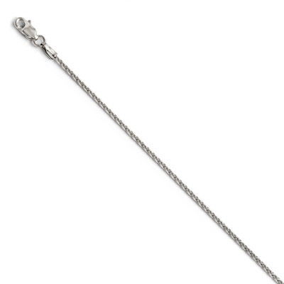 Leslie&#39;s 1.5mm Diamond-cut Wheat Chain 18 Inch - 10k White Gold HB-8214-18, MPN: 8214-18, 886774544…