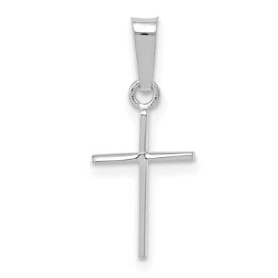 Cross Solid Pendant 14k White Gold Polished XR128W, MPN: XR128W,
