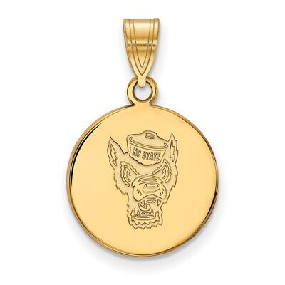North Carolina State University Medium Disc Pendant Gold-plated Silver GP071NCS, MPN: GP071NCS, 886…
