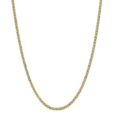3.2mm Semi-Solid Anchor Chain 22 Inch 10k Gold 10BC122-22, MPN: 10BC122-22, 191101730894